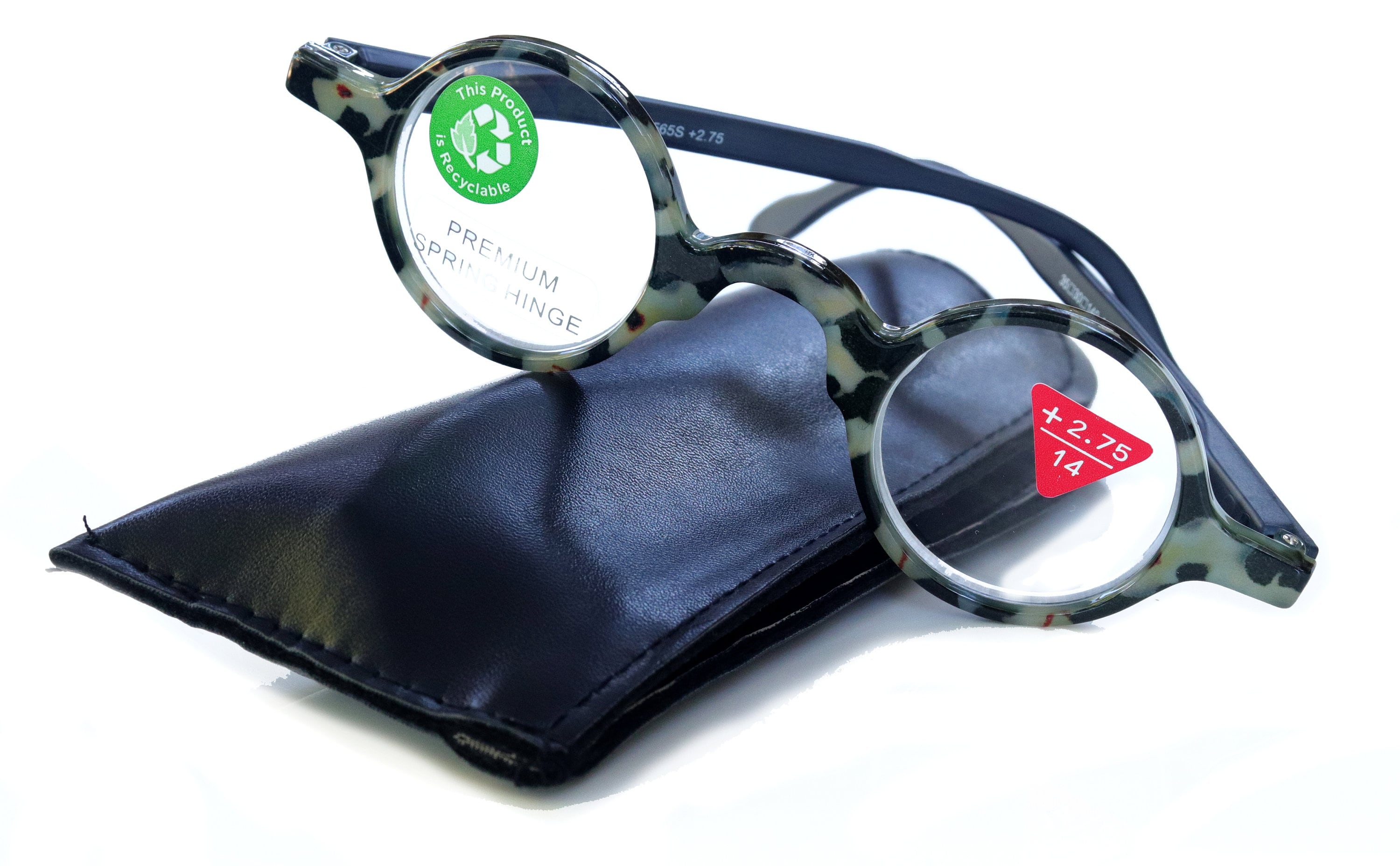 Picasso Premium Reading Glasses – Tortoise Black Round Circle