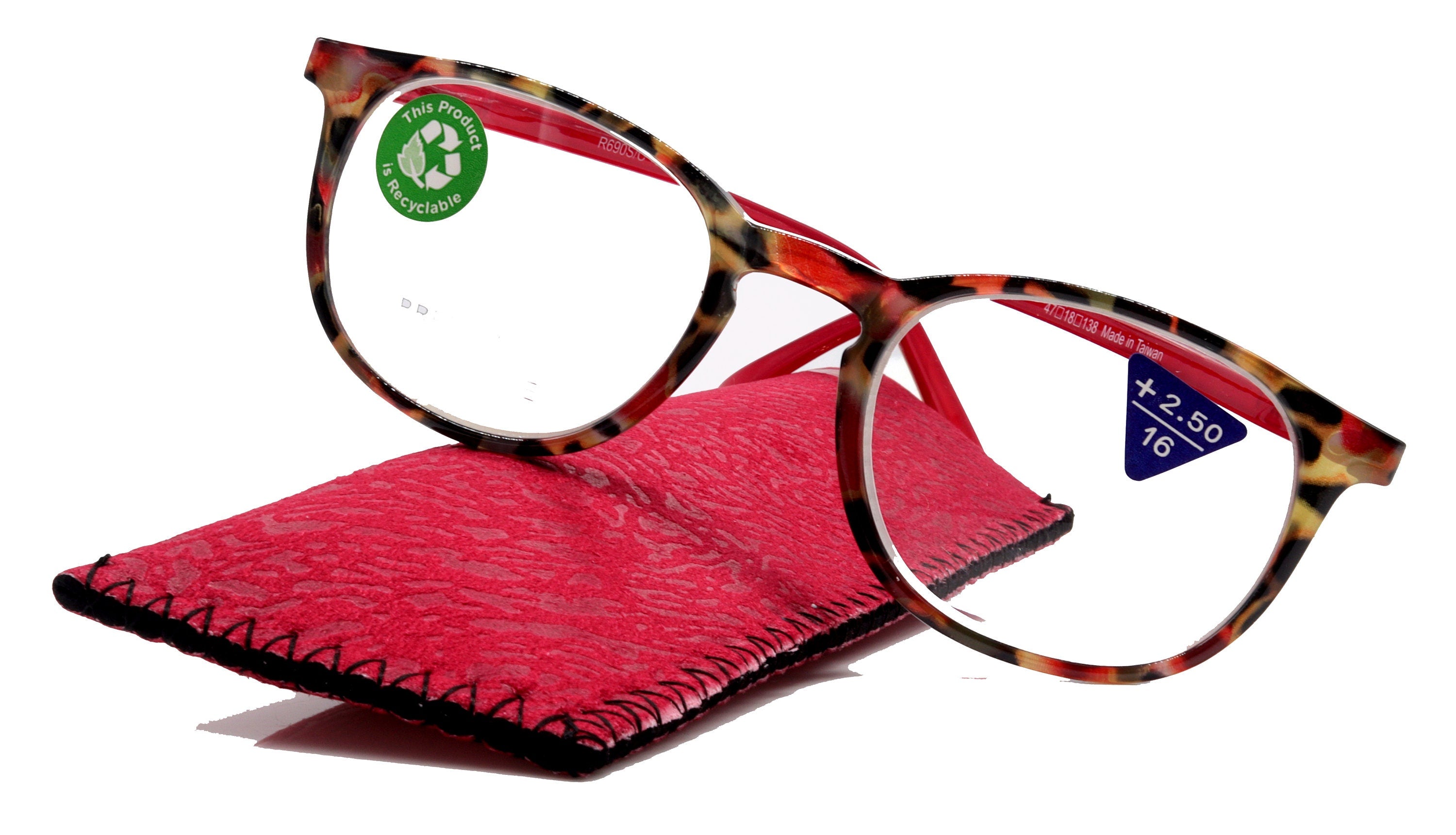 Ella Premium Reading Glasses in Red-Brown Tortoiseshell