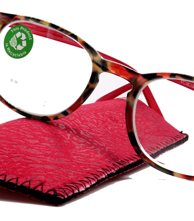 Ella Premium Reading Glasses in Red-Brown Tortoiseshell