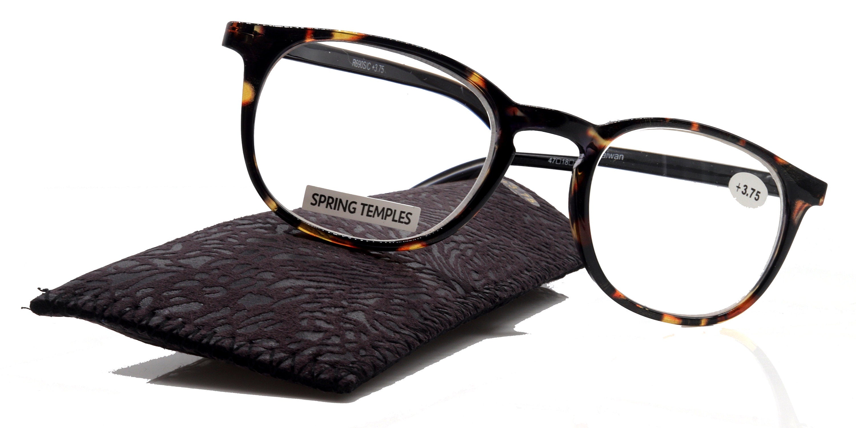 Ella Premium Reading Glasses - Black-Brown Tortoiseshell