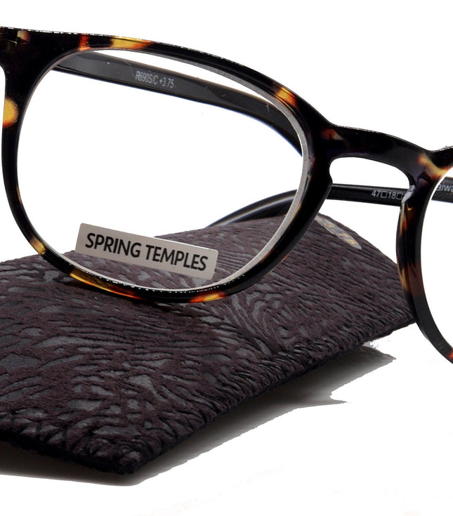 Ella Premium Reading Glasses - Black-Brown Tortoiseshell