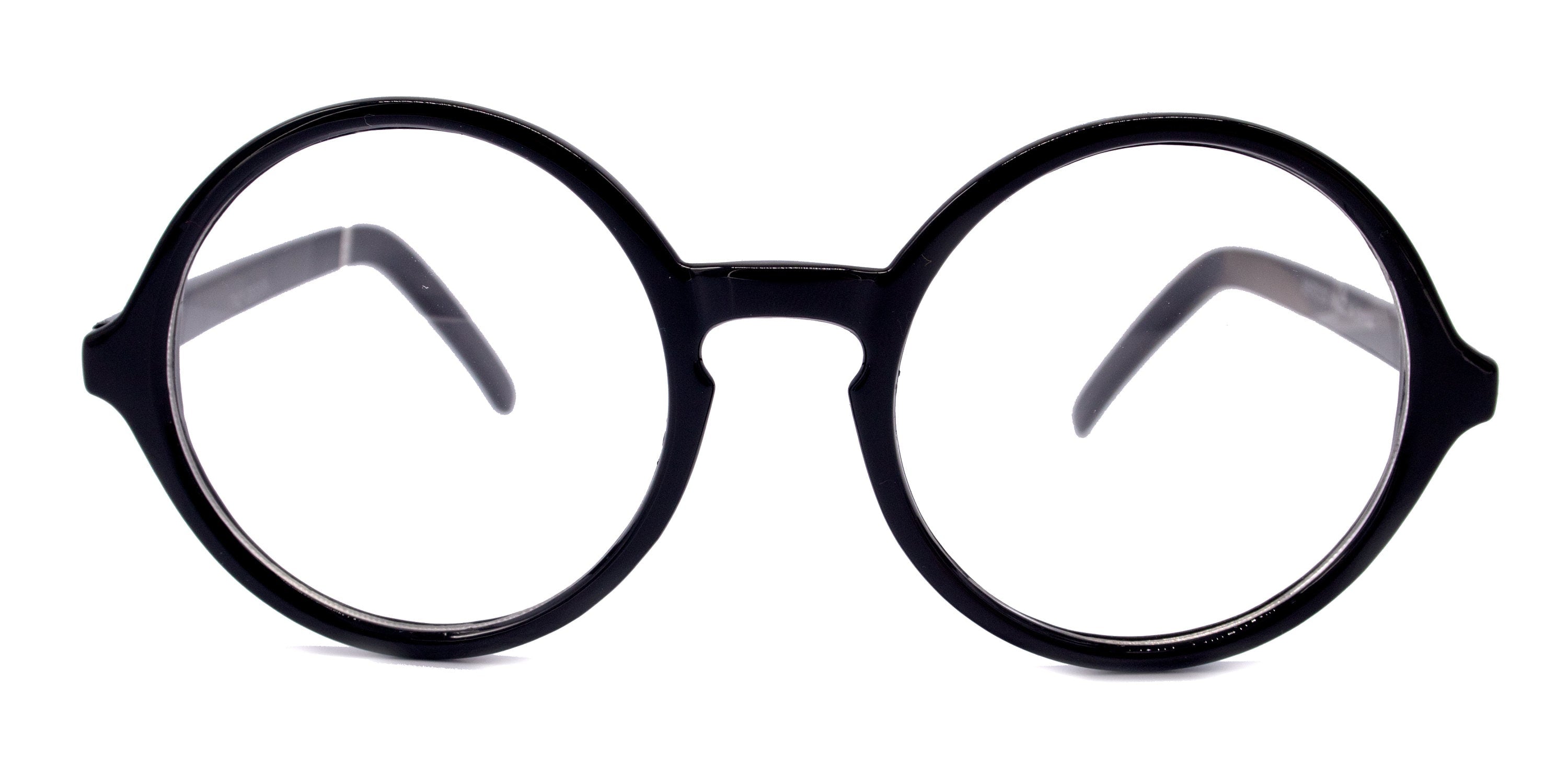Mabel Premium Round Vintage Eyeglasses – Black
