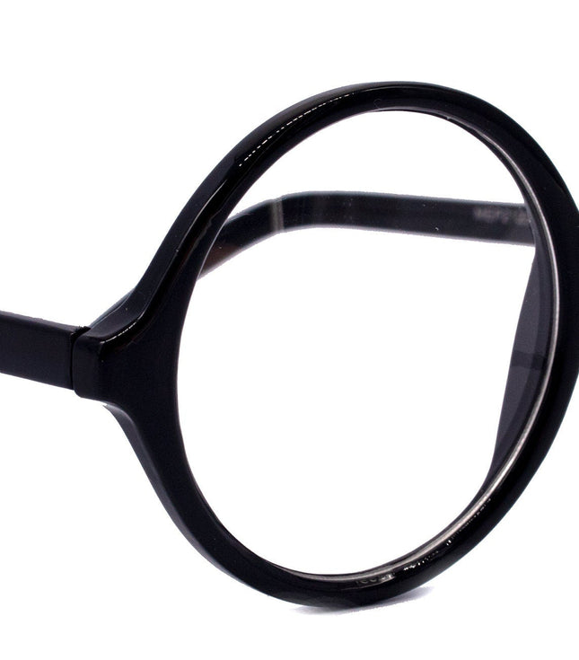 Mabel Premium Round Vintage Eyeglasses – Black