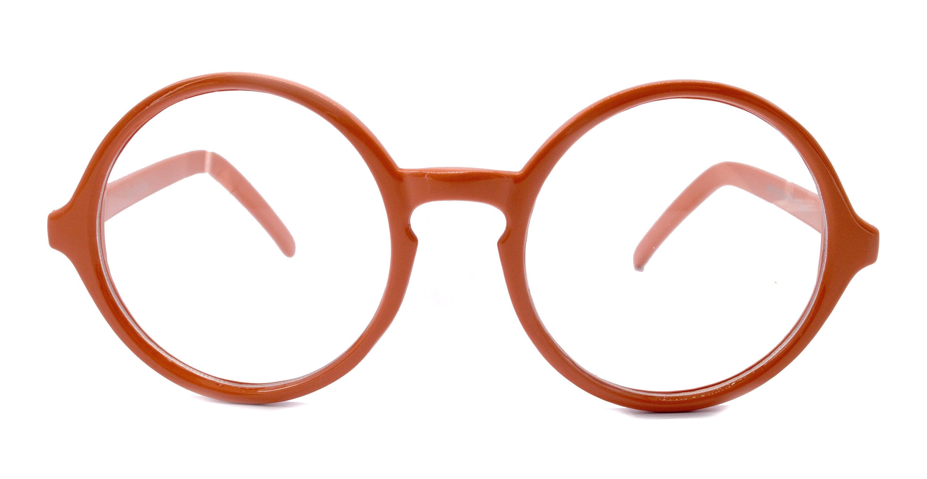 Mabel Premium Round Vintage Eyeglasses – Orange
