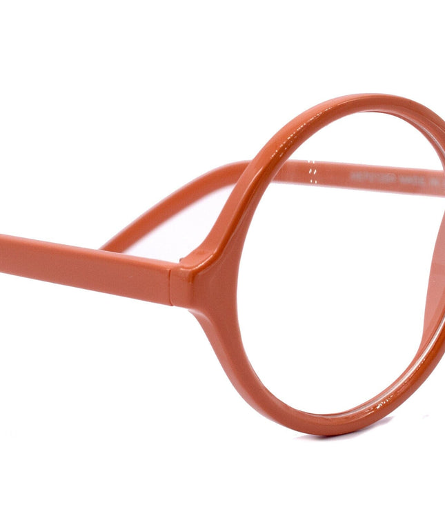 Mabel Premium Round Vintage Eyeglasses – Orange